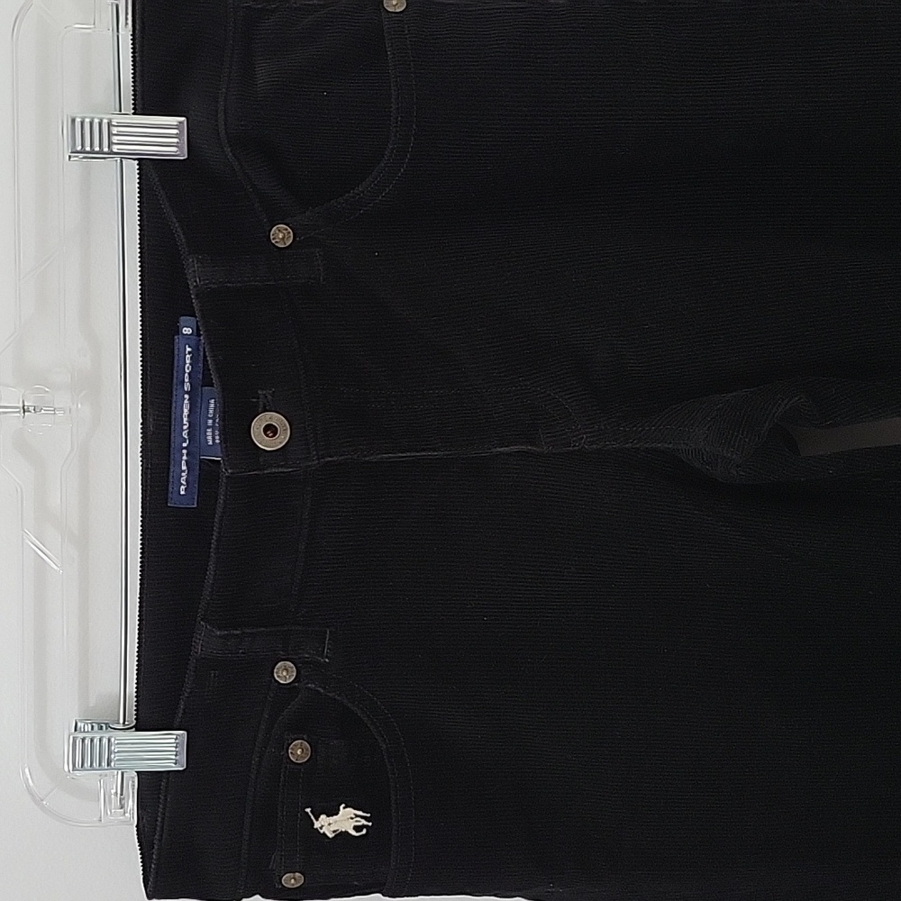 Ralph Lauren Black Corduroy Pants, Size 8 - Picture 2 of 7